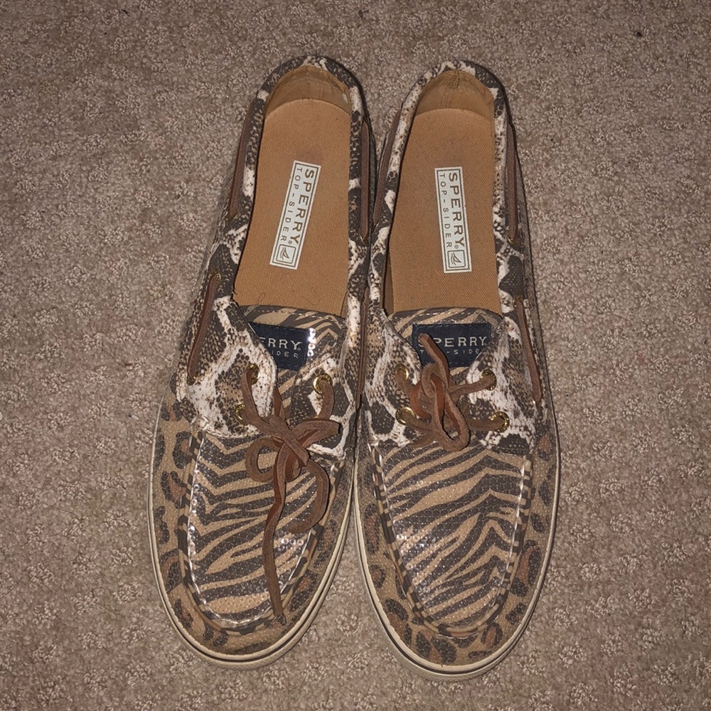 Sperry boat shoes in zebra & cheetah